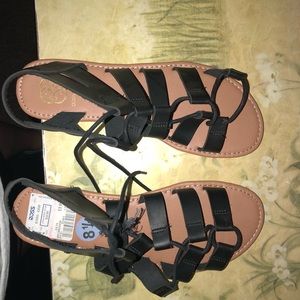 Cute black gladiator Sandals